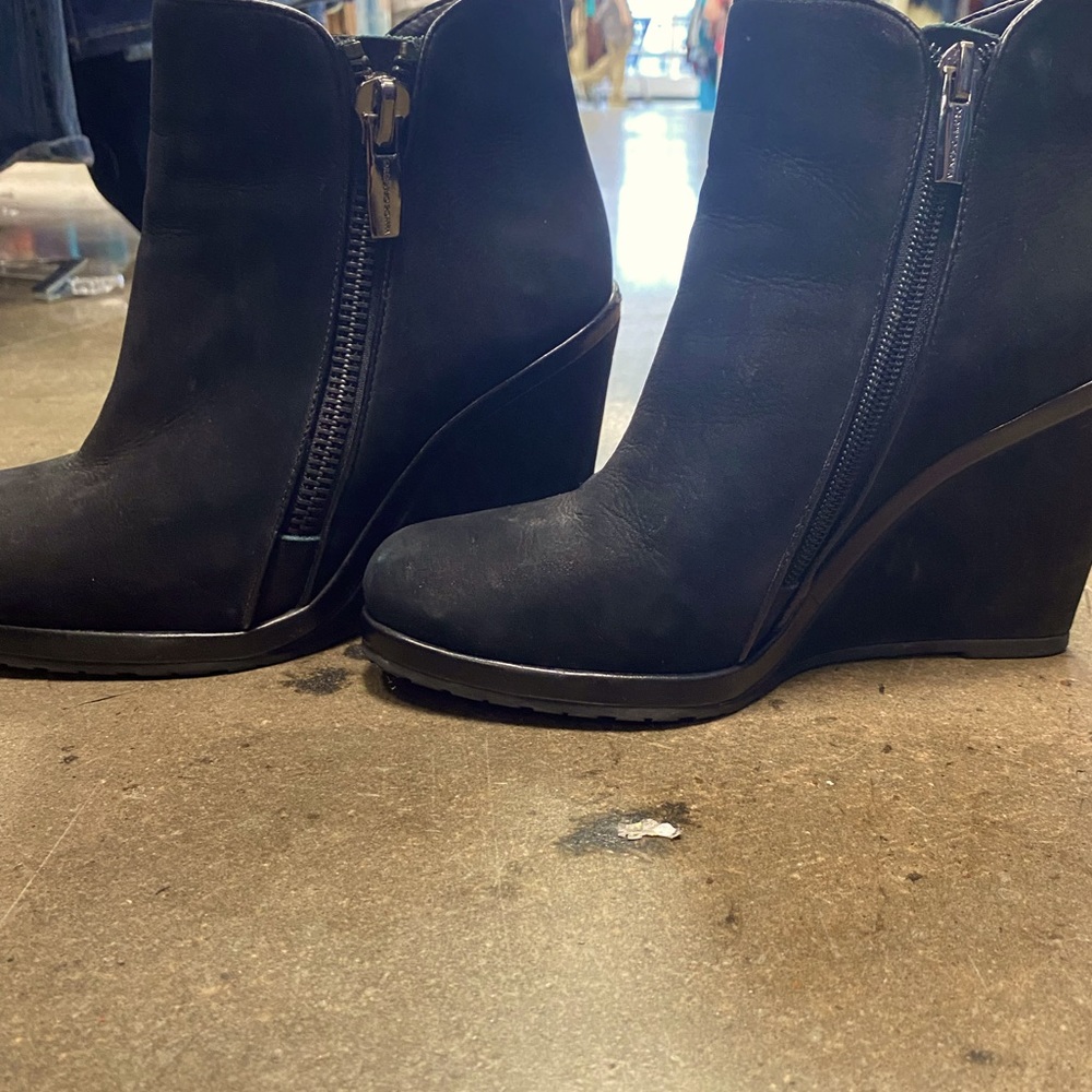 Black Velvet Heeled Boots